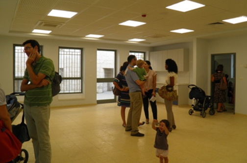 Inside the new preschool at Mevakshei Derech