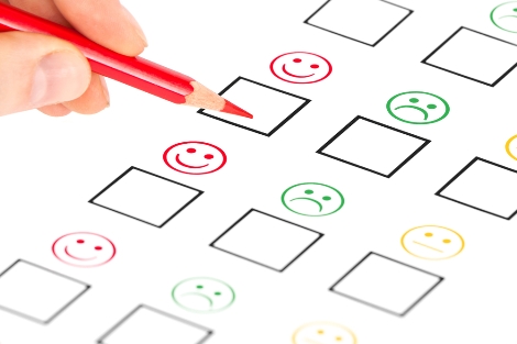 customer satisfaction questionnaire showing marketing or business concept - stock photo