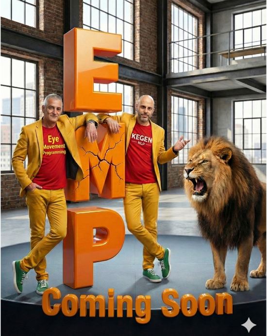 emp אריה קגן ויורם חן ואריה שואג עם הכיתוב EMP